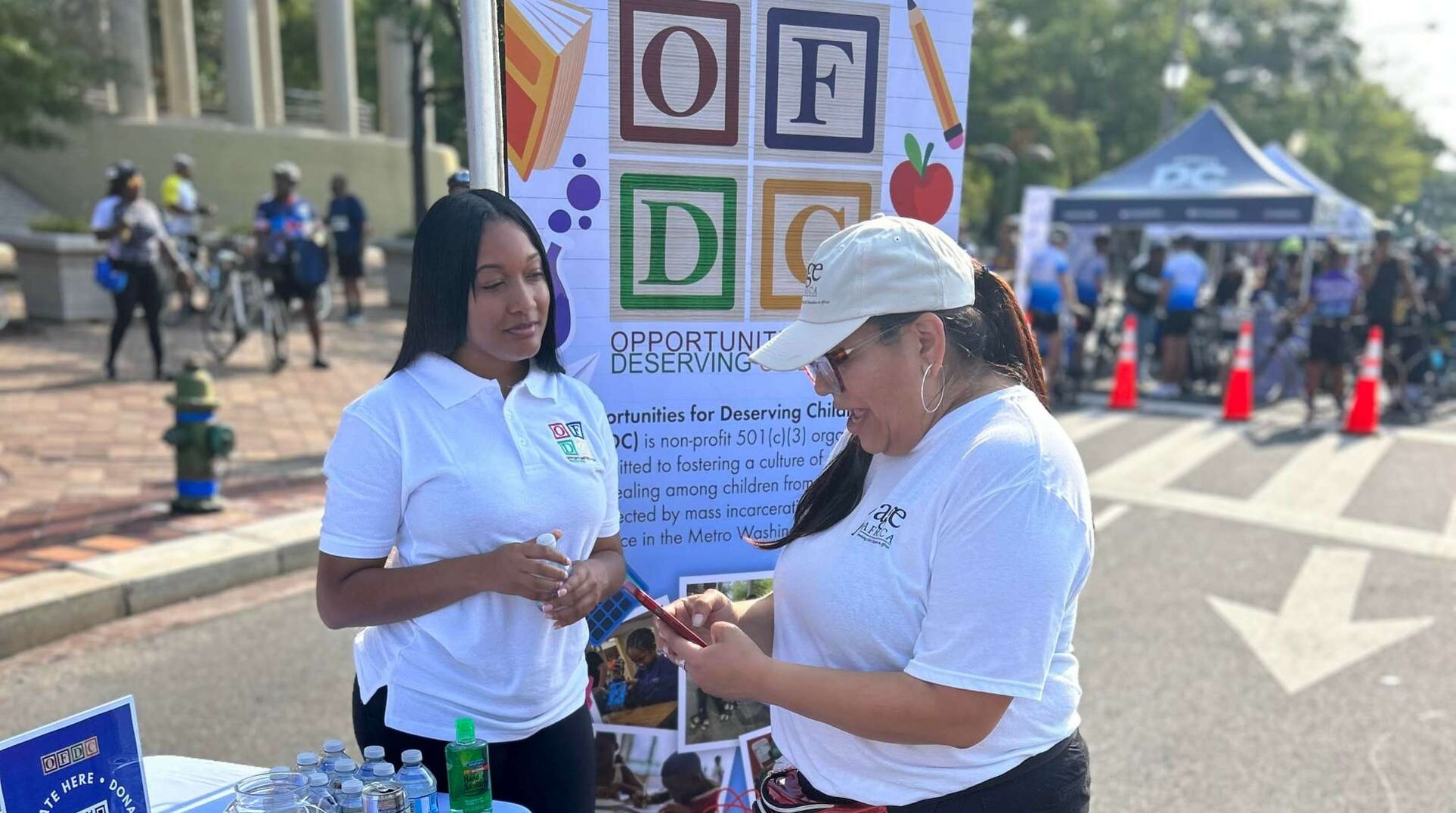 Tiera Bratton at an Opportunities for Deserving Children outdoor event